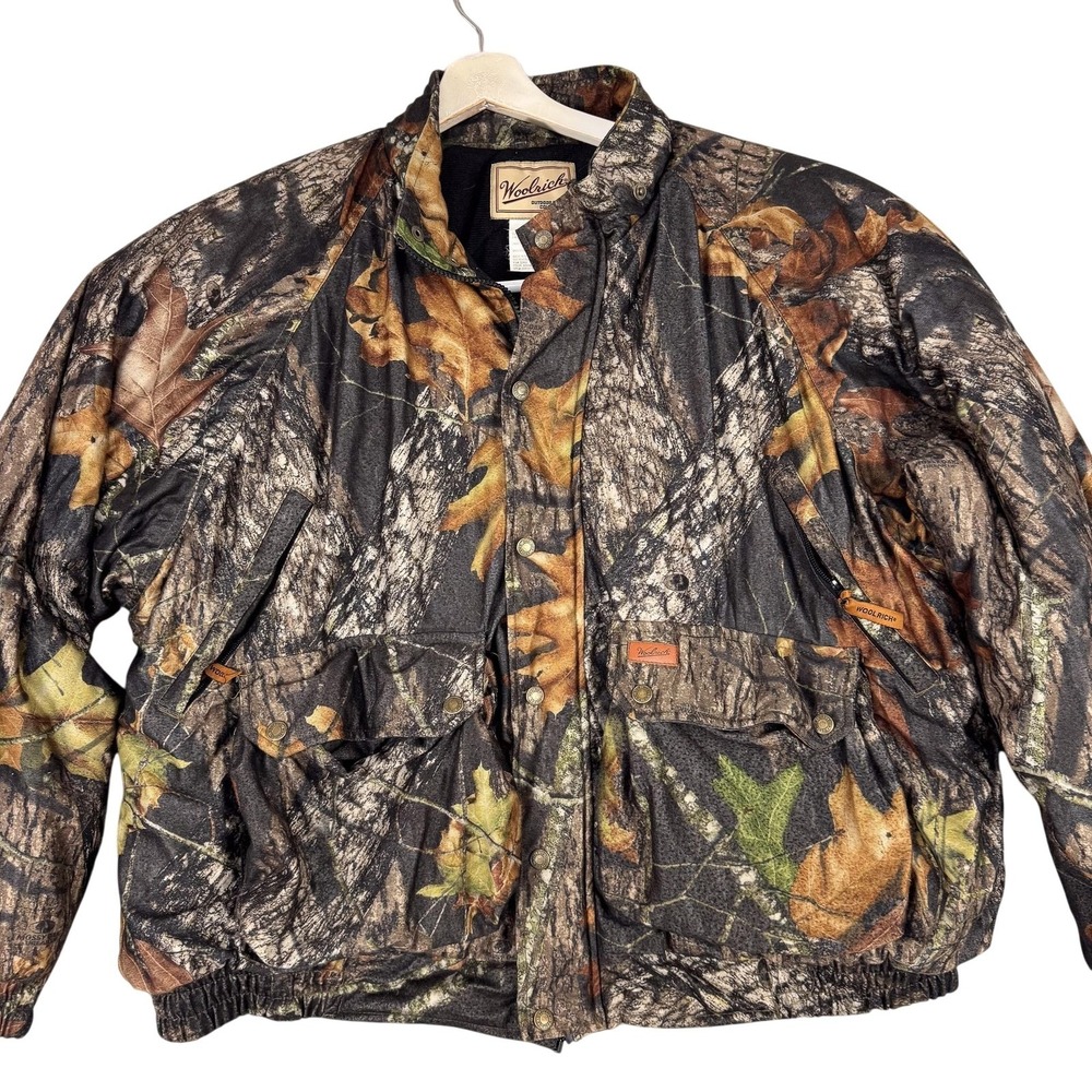 Woolrich Jacket‎ Mens 2XL Mossy Oak BreakUp Camo Hunting Quilted Bomber 5567WT